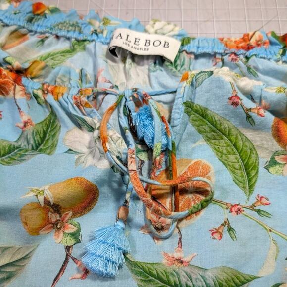 Hale Bob off-the shoulder cotton voile Orchid Top, estimate size Large - Picture 3 of 8